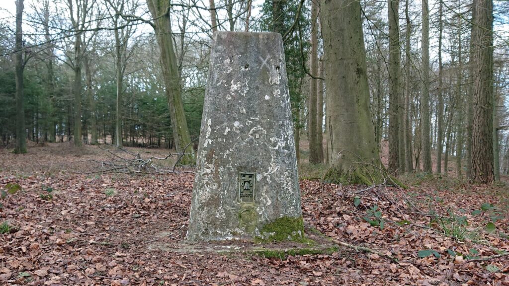 Front of the burton Hill trig point