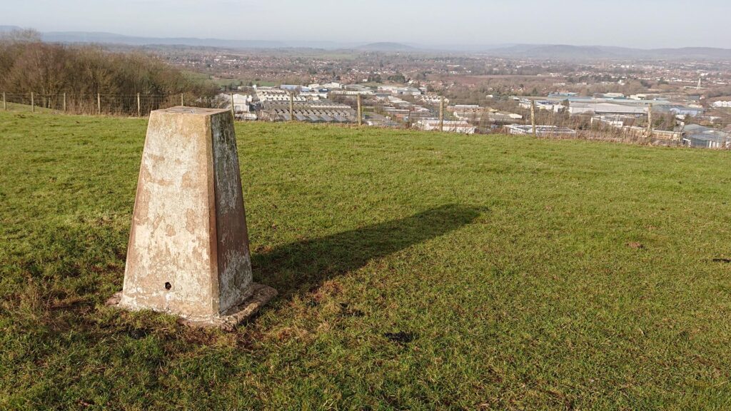 Dinedor Hill Trig Pillar Overlooking Hereford