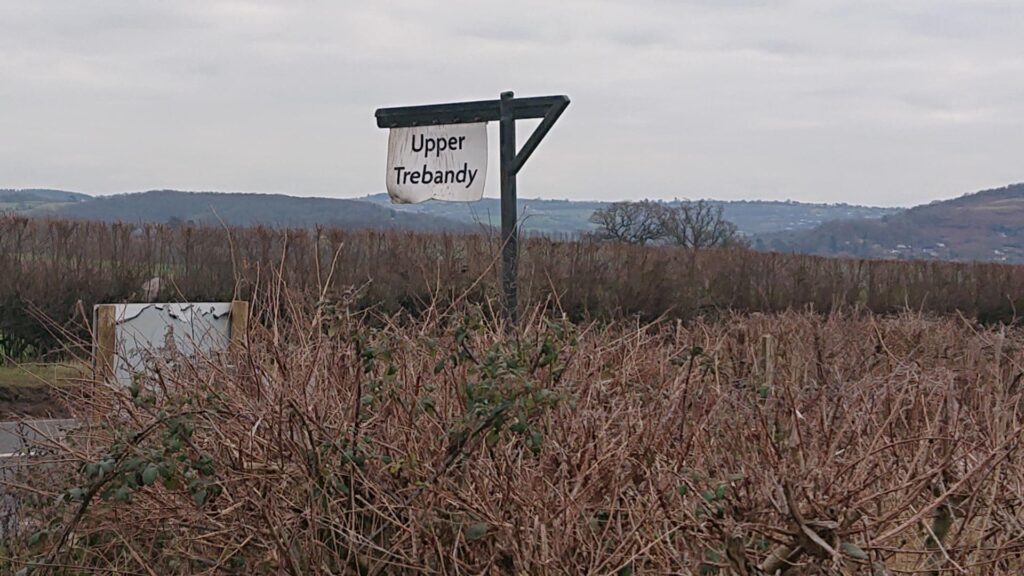 Sign for Upper Trebandy