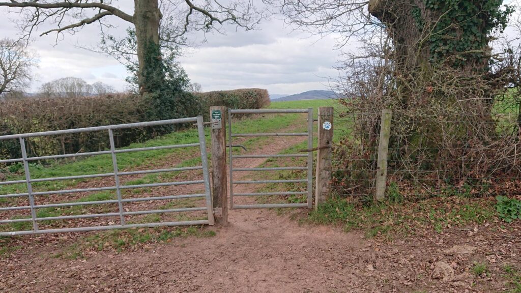 Gate into field