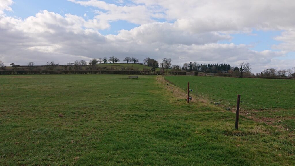 Hill in the distance where the Park Croft trig point is located