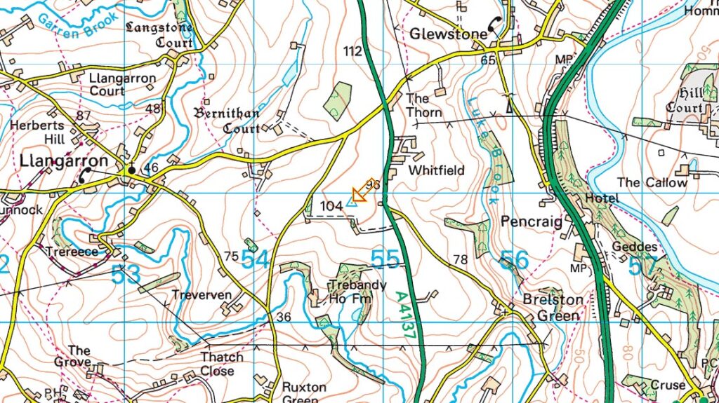 Whitfield Trig Point Location Map