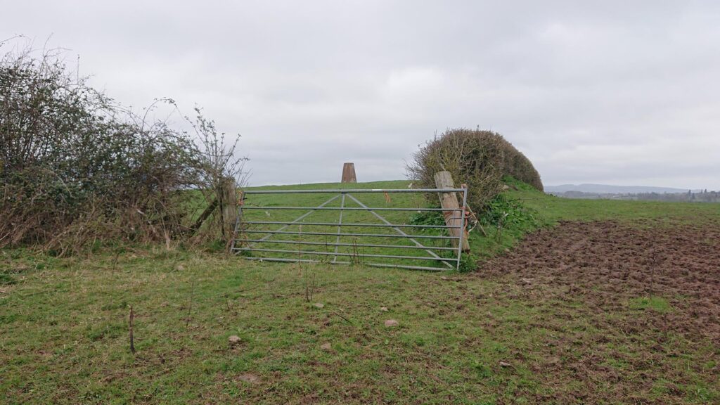 Corner Cop trig point over gate