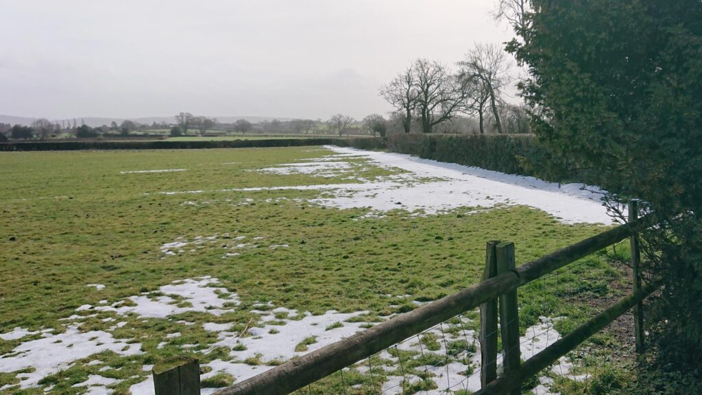 Cricket field adjacent to Upper Sapey Village Hall