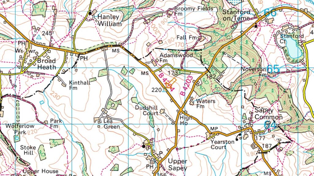 Dudhill Farm Trig Point Location