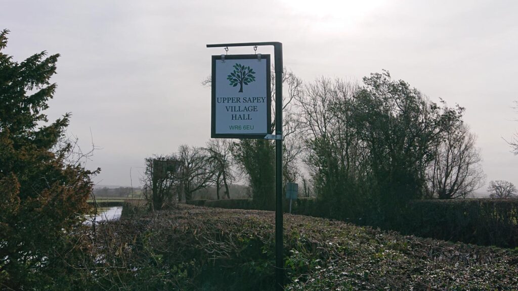 Upper Sapey Village Hall Sign