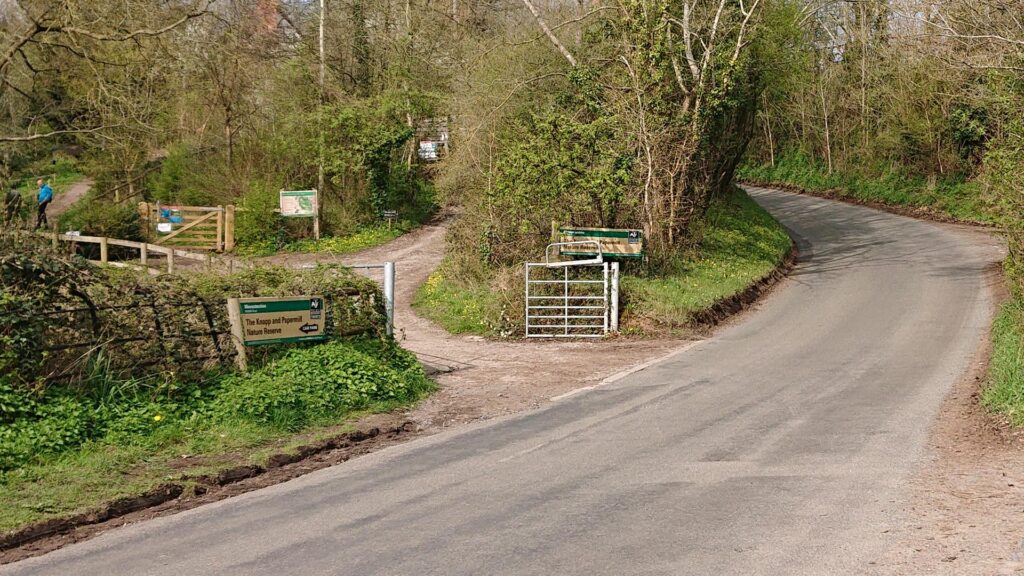 The entrance to the Knapp and Papermill Nature Reserve