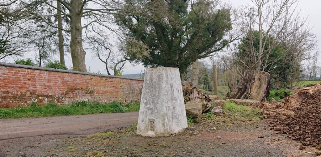 Trig point at The Riddox farm