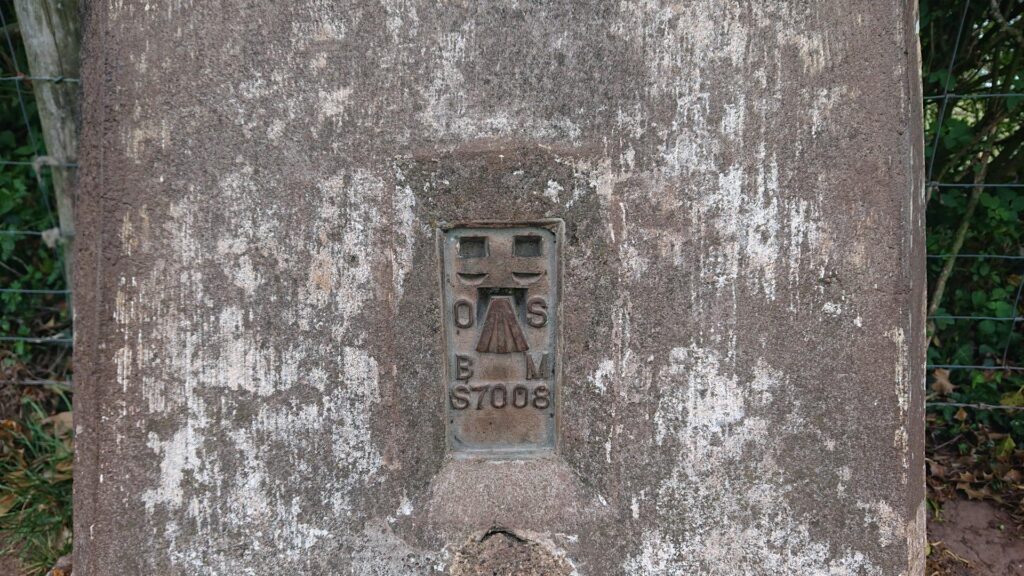 Front of the Cae Tack Trig Point