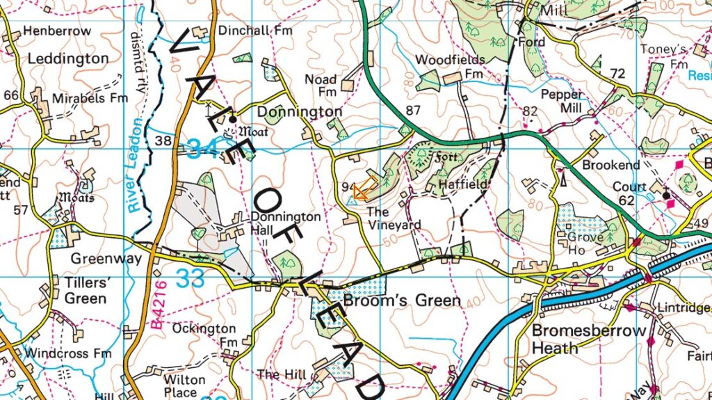 Haffield Bank Trig Point Location