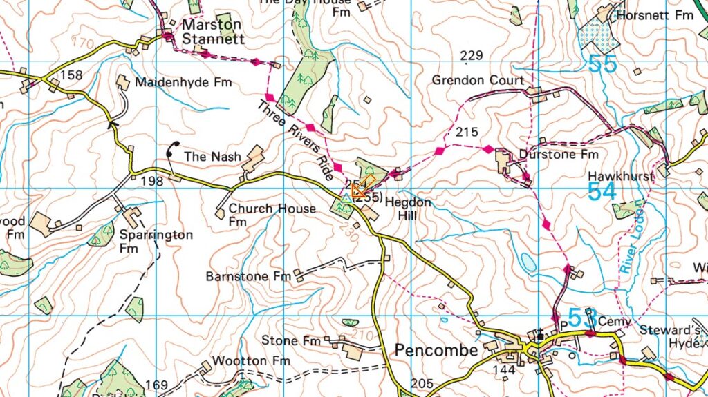 Lower Hegdon Trig Point Location