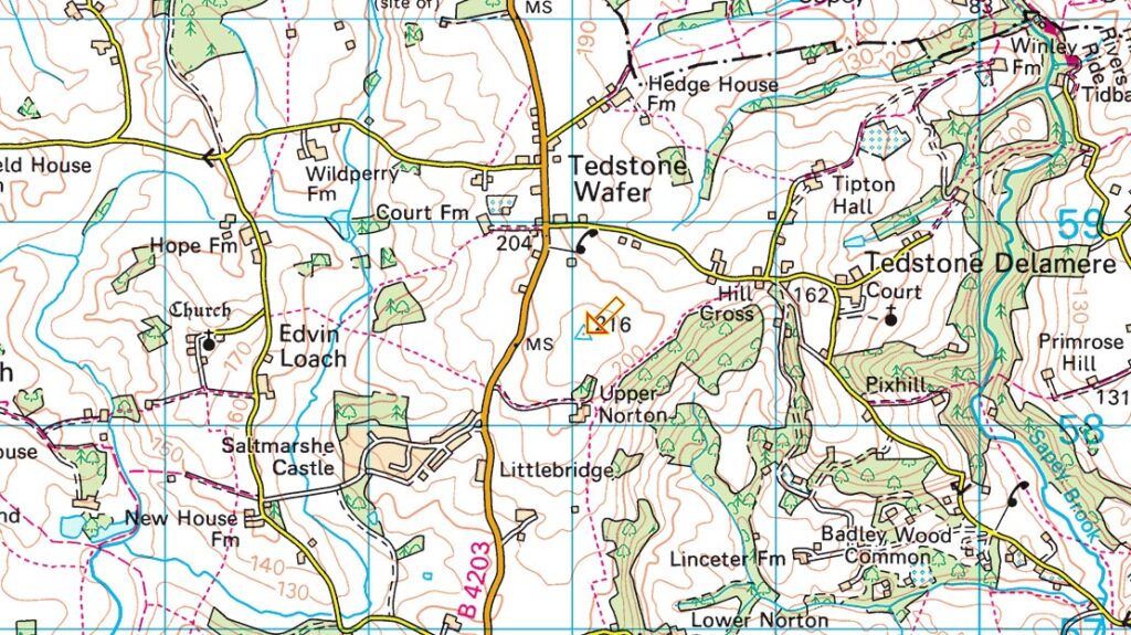 Upper Norton Farm Trig Point Location