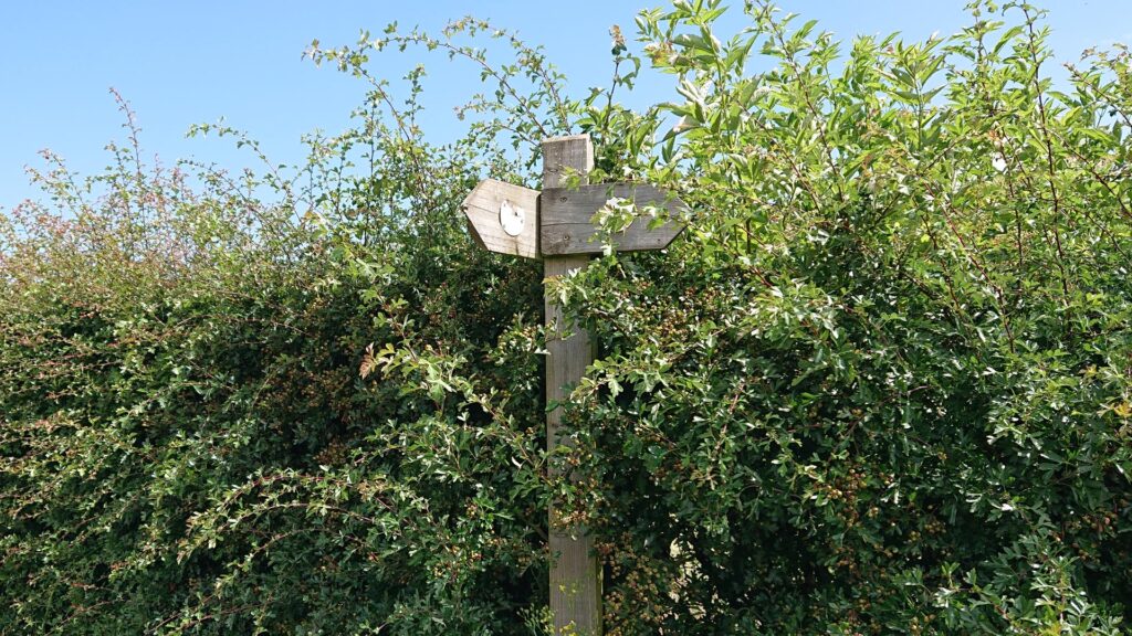 A well marked route to the Harleys Mountain Trig Point