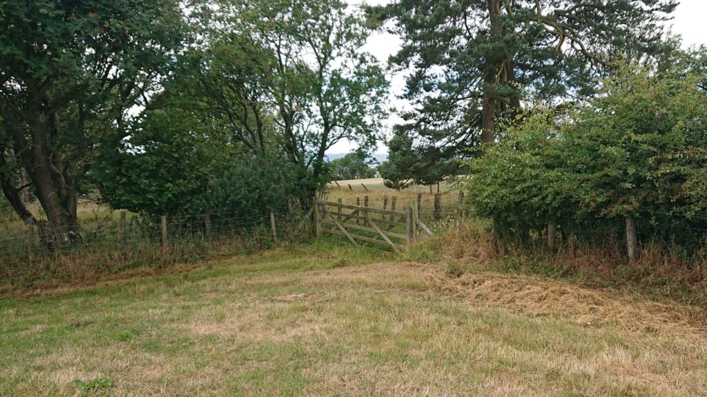 Hop over this gate to the Harleys Mountain Trig Point