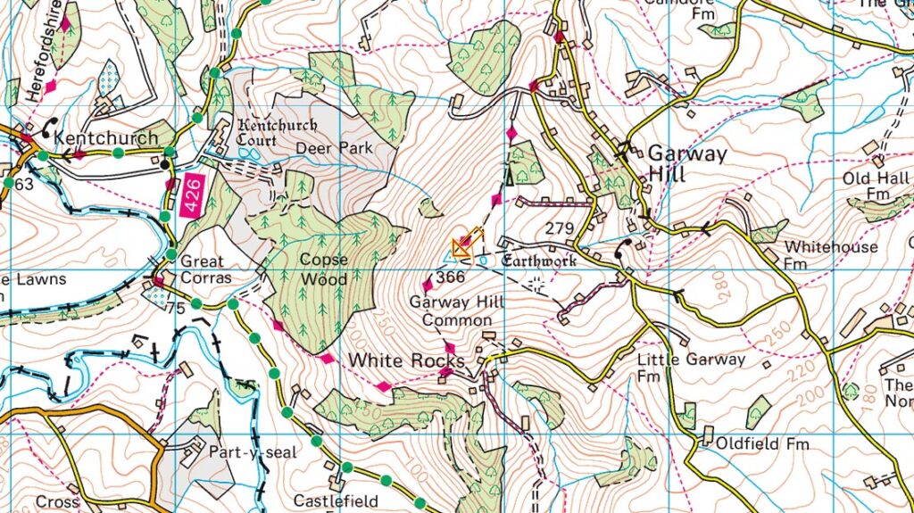 Garway Hill Trig Point Location