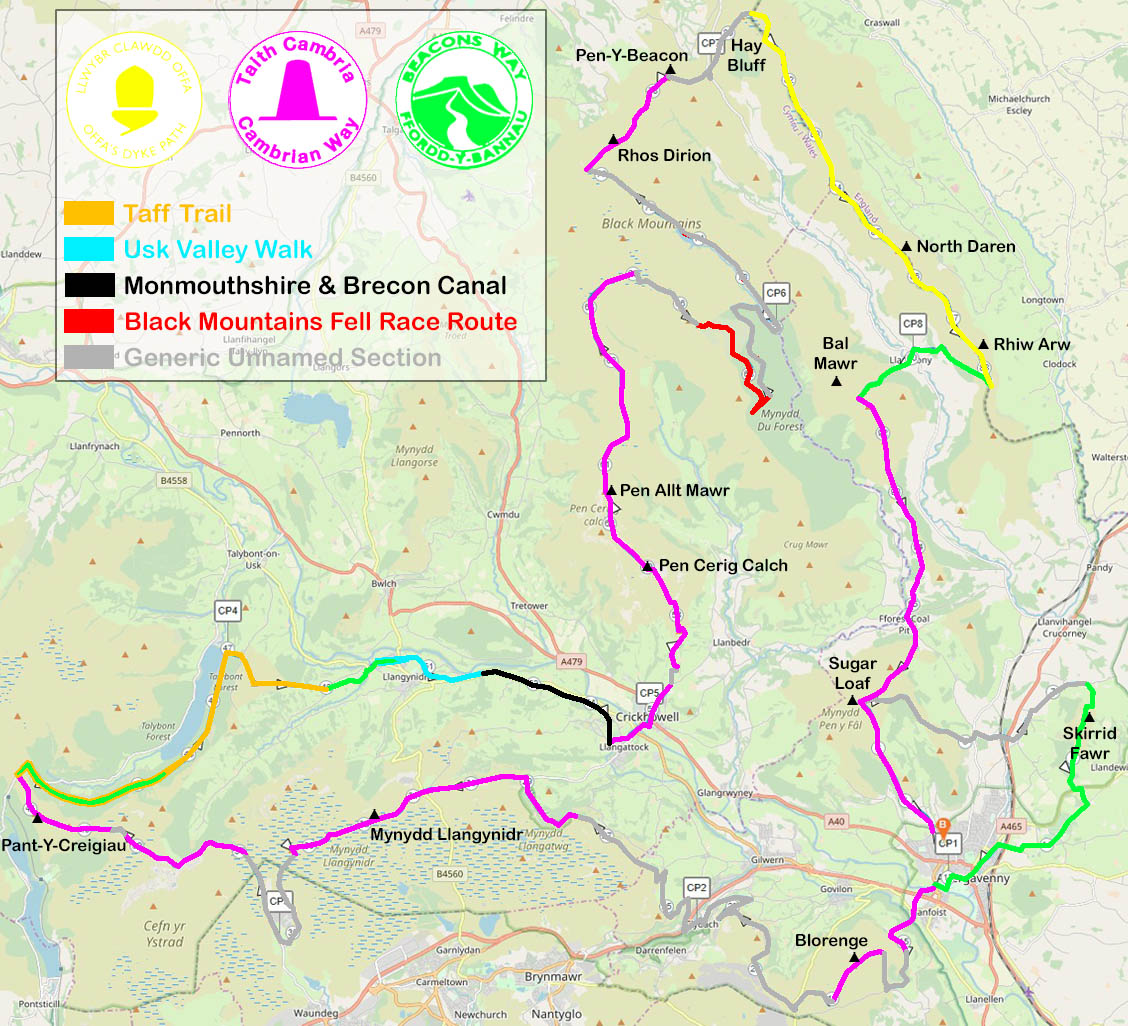 EPONA 100 Route with legend