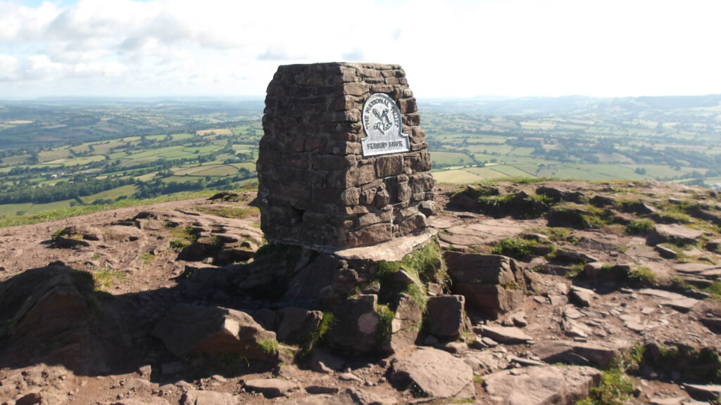 Skirrid Fawr trig point on the EPONA 100 Ultra